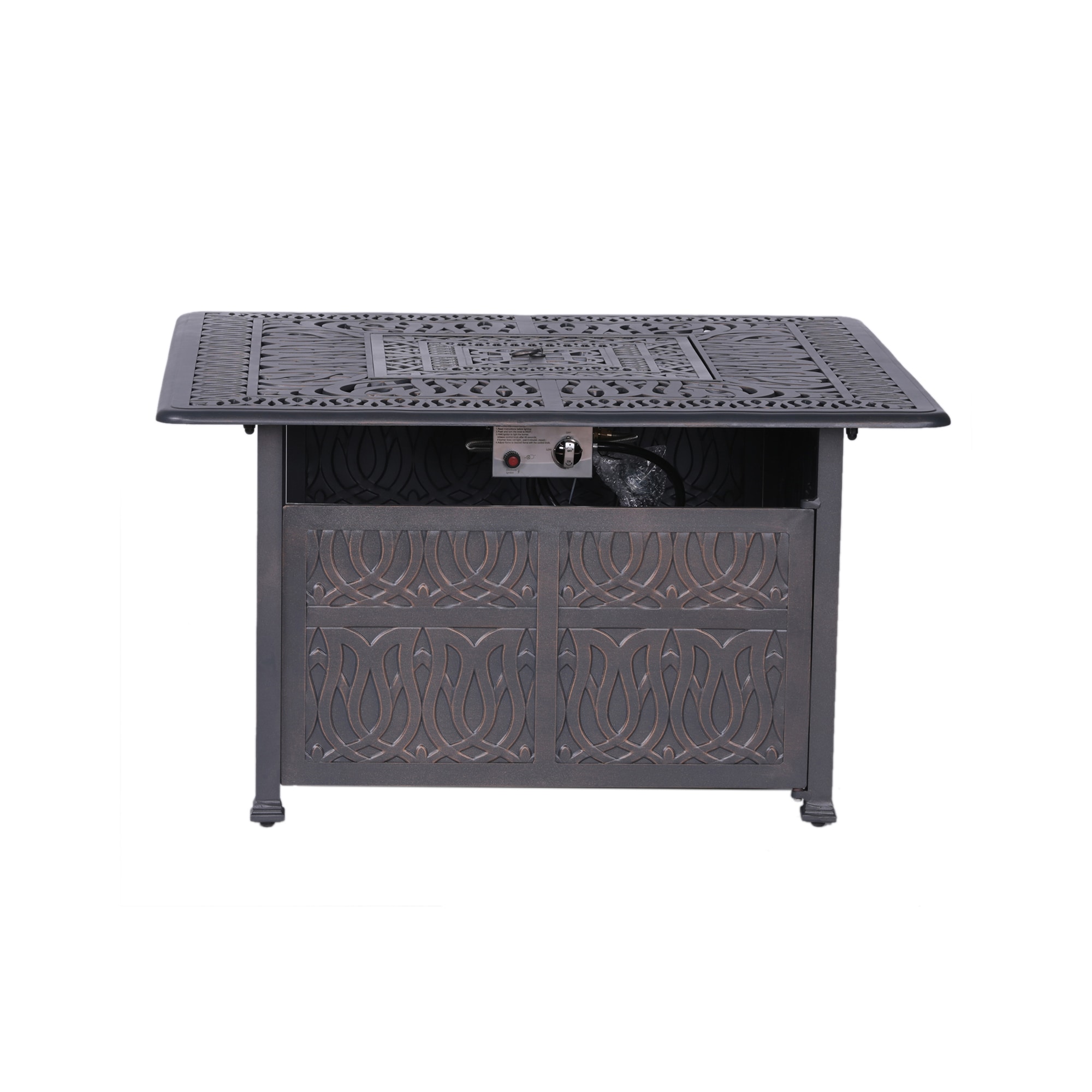 kristy aluminum propane fire pit table