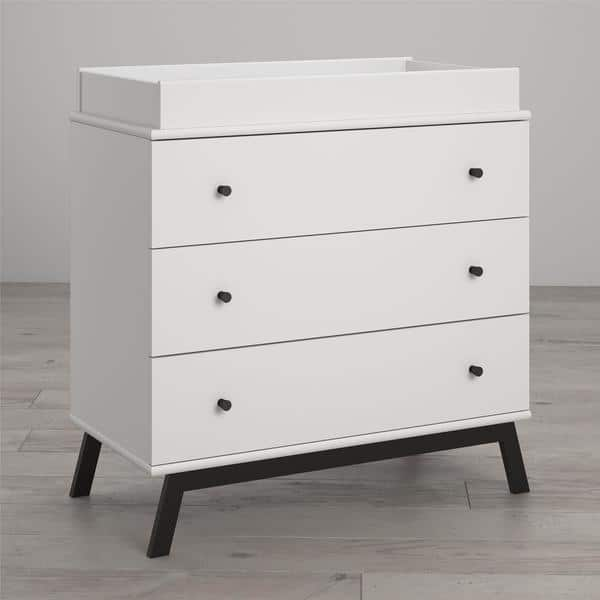 slide 2 of 14, Little Seeds Rowan Valley Lark White Urban 3-Drawer Changing Table