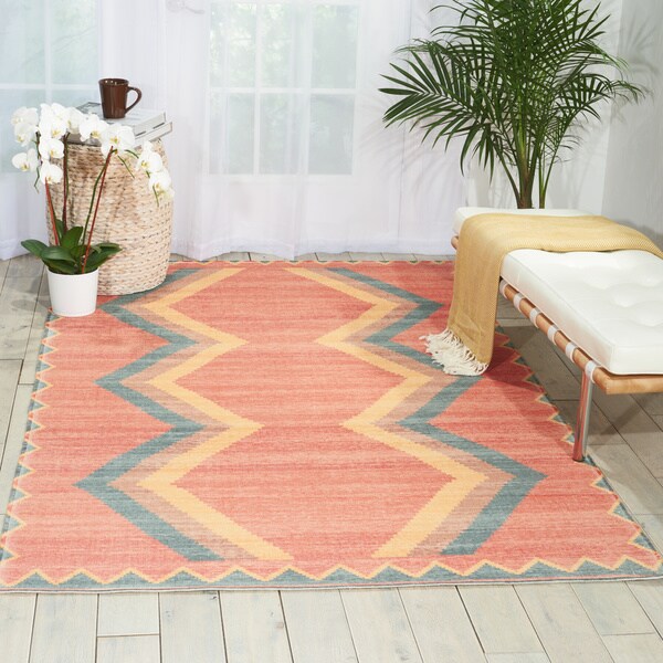 Nourison Madera Aztec Tangerine Area Rug 3 6 X 5 On Nourison Madera Aztec Tangerine Area Rug 3 X27