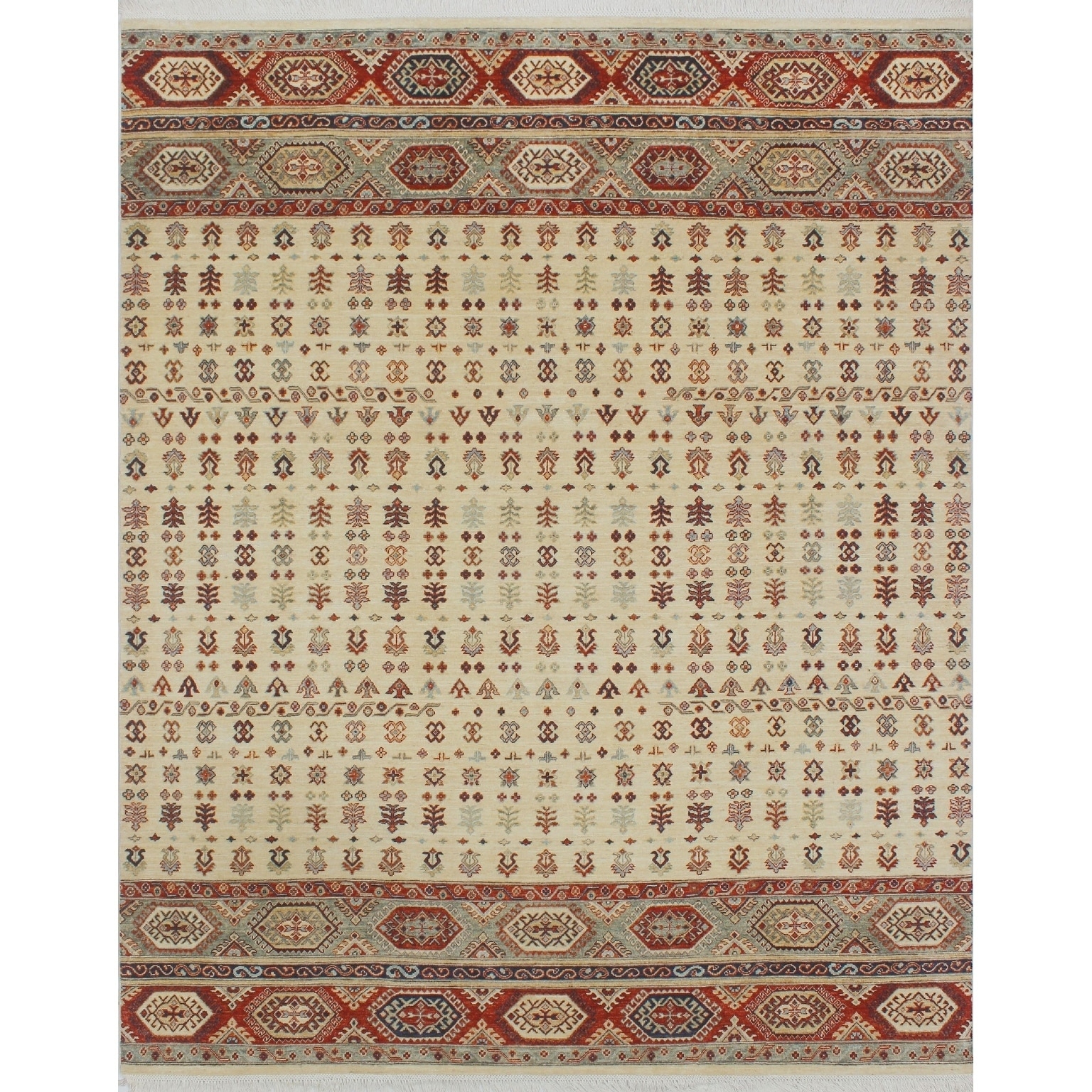 Noori Rug Khurgeen Mishaal Ivory/Rust Rug - 7'10" x 10'0"
