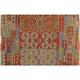 preview thumbnail 4 of 5, Arshs Fine Rugs Arya Collection Jarrod Gold/Red Wool Hand-Woven Rug (6'5 x 9'8)