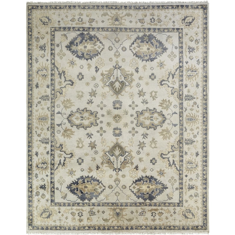 Umbria Ivory Hand-knotted Wool Rug