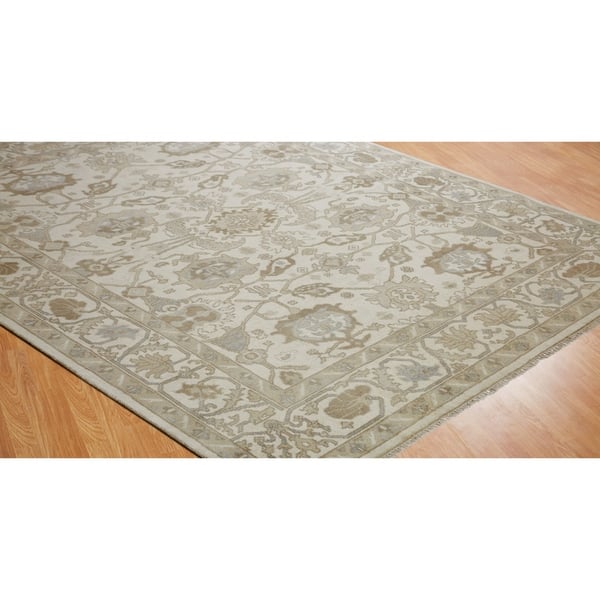 Umbria Beige Wool Hand Knotted Rug On Sale Overstock 17213212