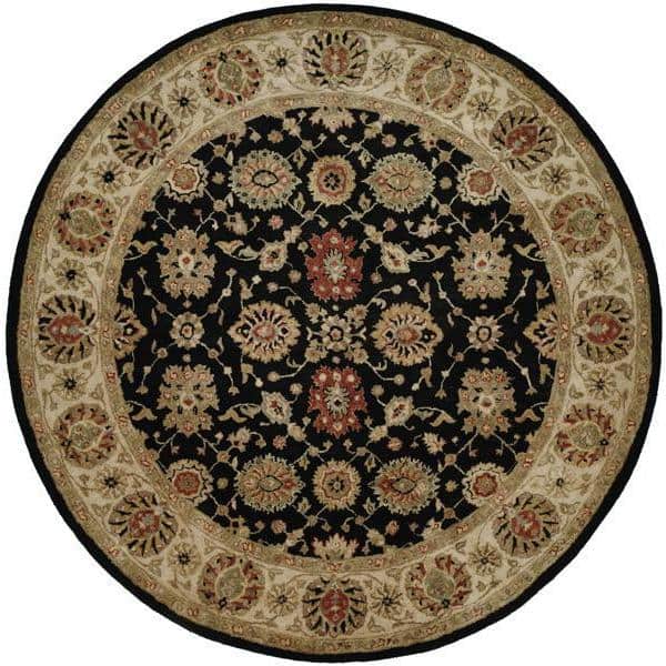 Empire Black/Ivory Wool Hand-tufted Area Rug