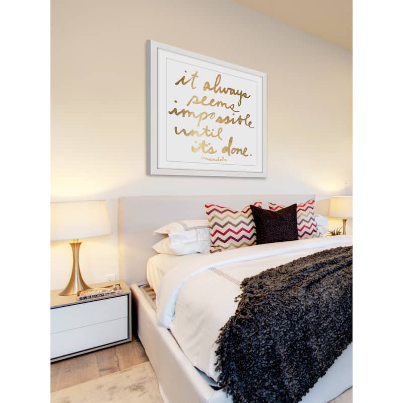 'Impossible Until It's Done' Framed Painting Print