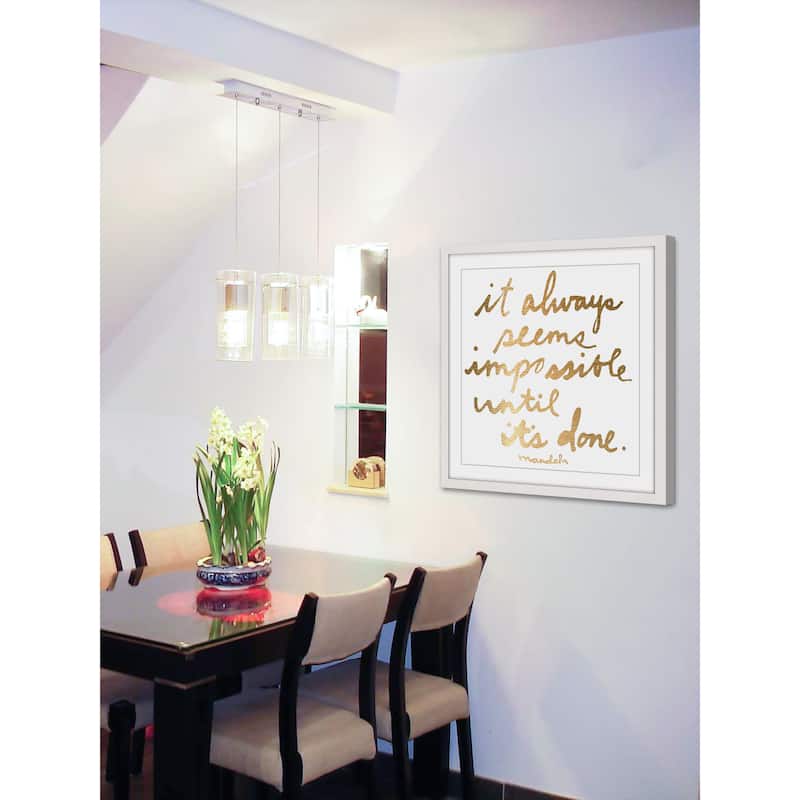 'Impossible Until It's Done' Framed Painting Print