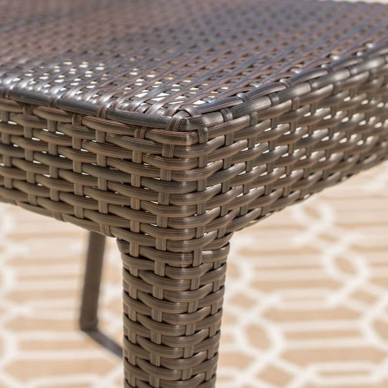 Landen Outdoor 9-Piece Rectangular Wicker Dining Set by Christopher Knight Home
