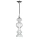 preview thumbnail 2 of 0, Hudson Valley Pomfret Polished Nickel Metal Pendant, Clear Glass