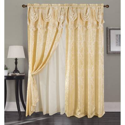 Sparta Jacquard 84-inch Rod Pocket Single Curtain Panel