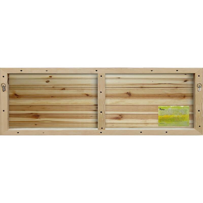 'Pine Tree Sunset' Painting Print on Natural Pine Wood - multi