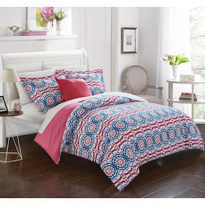 Chic Home Chiko Blue Reversible 8-Piece Bed in a Bag Set