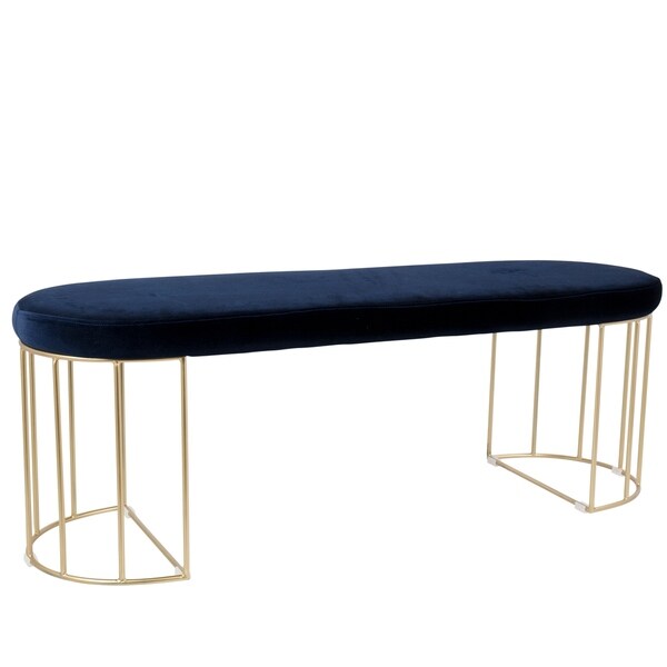 Silver Orchid Wray Glam Dining / Entryway Bench