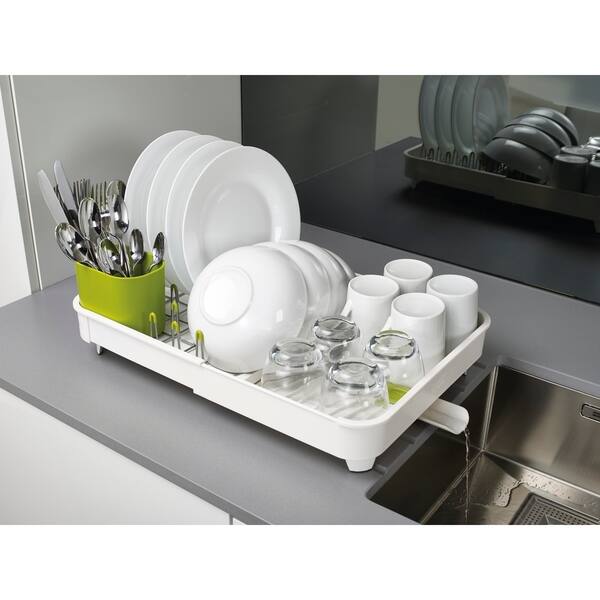 Extend Expandable Dishrack with Draining Plug in White Bed Bath