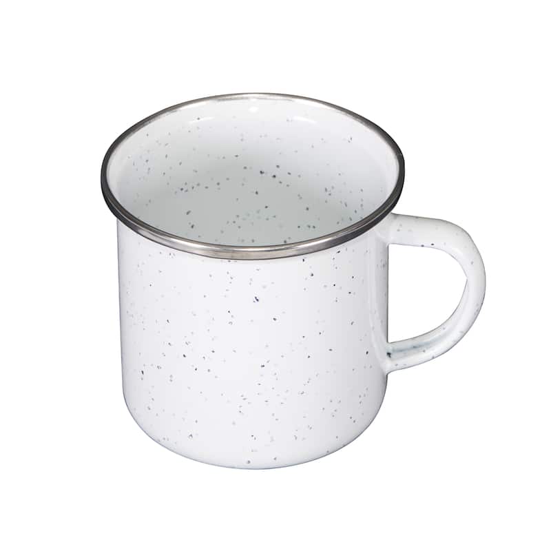 Stansport Enamel Camping Tableware Set - 24 Piece in White