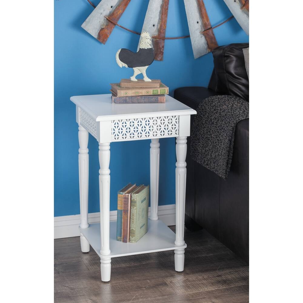 Shop Studio 350 Wood White Side Table 16 Inches Wide 26 Inches High Overstock 17240667