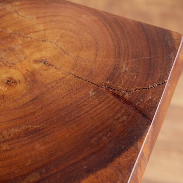 Natural 30 X 12 Inch Brown Twisted Wooden Side Table By Brown Twisted Wooden Side Table