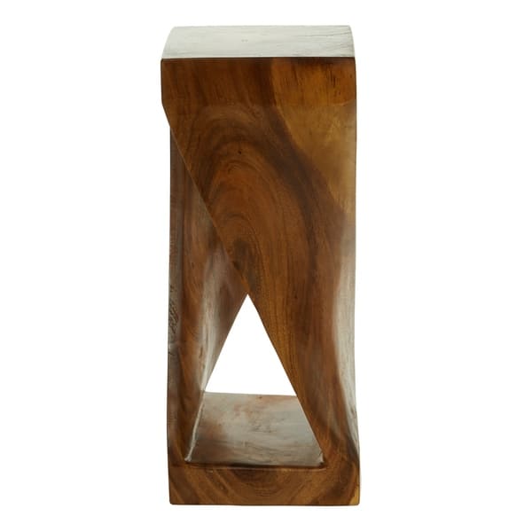 Natural 30 X 12 Inch Brown Twisted Wooden Side Table By Brown Twisted Wooden Side Table