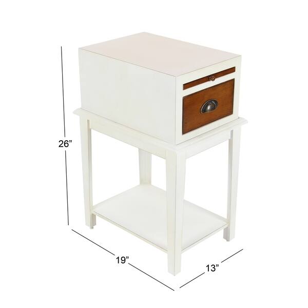 Shop Traditional 26 X 13 Inch Rectangular White Side Table By Studio 350 Overstock 17240789