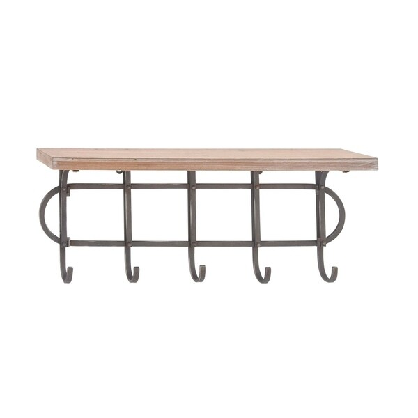 Studio 350 Wood Metal Wall Shelf 28 Inches Wide 12 High Studio 350 Wood Metal Wall Shelf 28 Inches Wide 12 High
