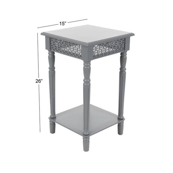 Shop Studio 350 Wood Grey Side Table 16 Inches Wide 26 Inches High Overstock 17241129