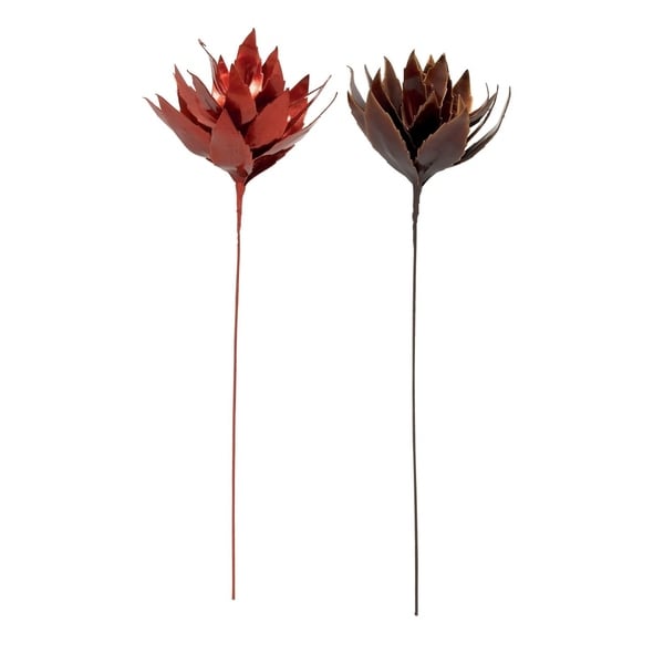 Studio 350 Eva Artificial Flower Set of 2, 9 inches wide, 37 inches