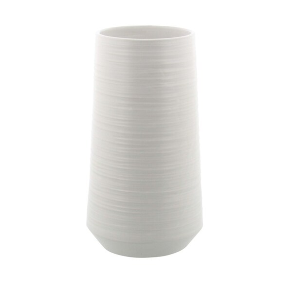 Strick & Bolton Martha Ceramic Vase 6 inches wide, 12 inches high
