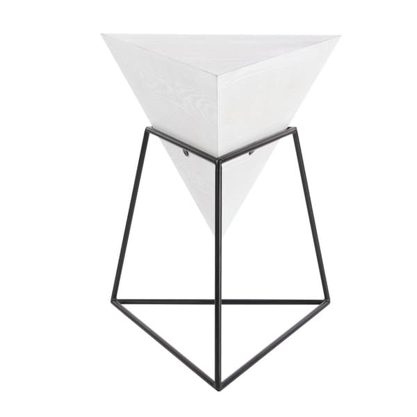 Studio 350 Wood Metal Triangle Table 20 Inches Wide 24 High Studio 350 Wood Metal Triangle Table 20 Inches Wide 24 High