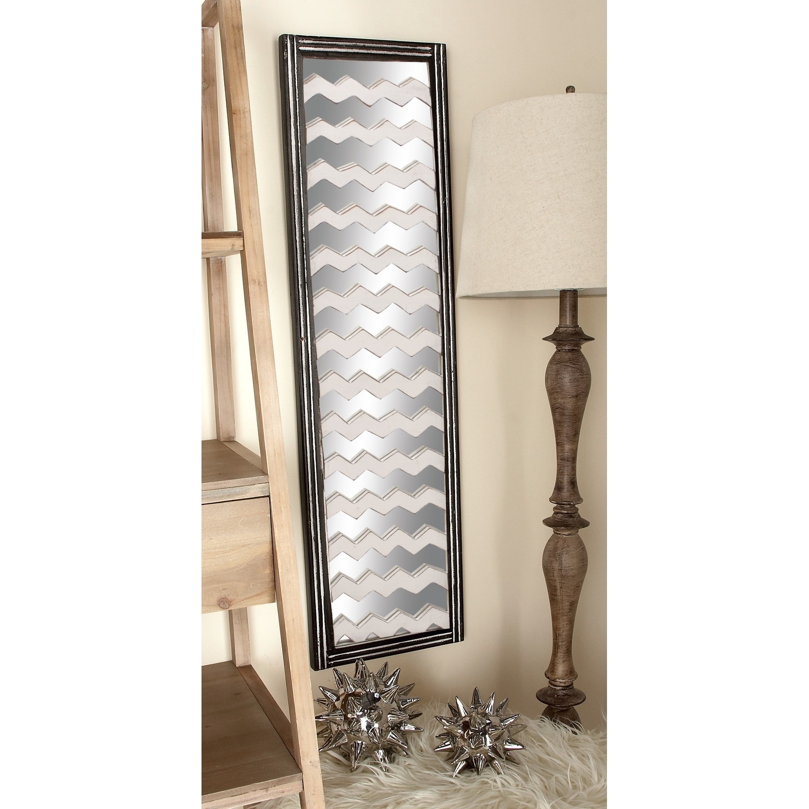 Studio 350 Wood Mirror Wall Panel Set of 2, 12 inches wide