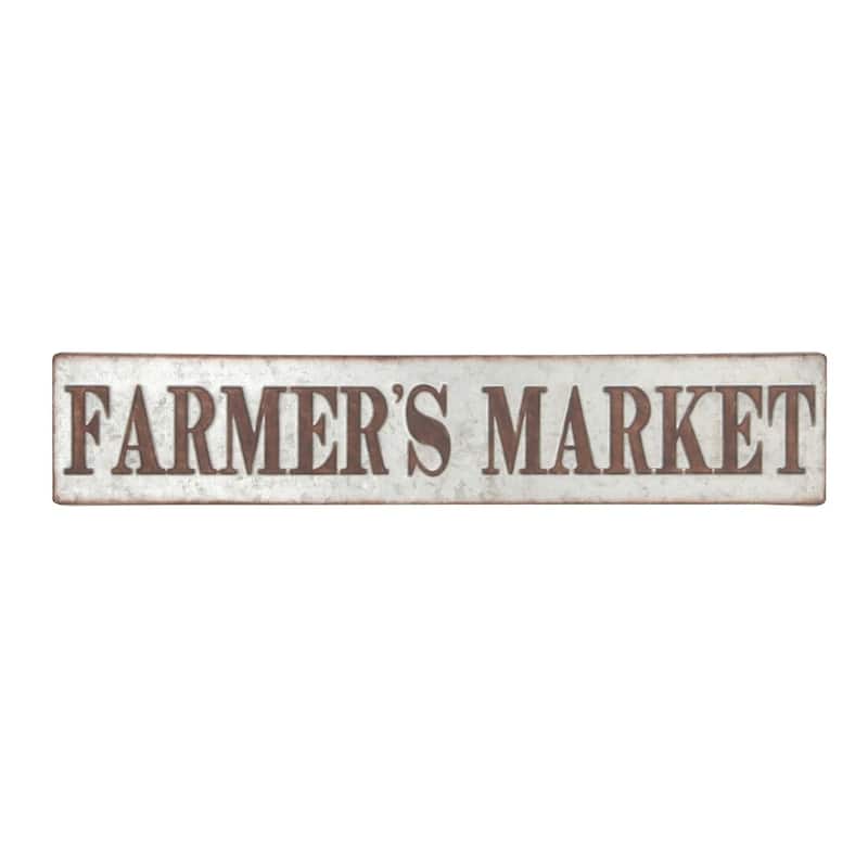 Grey Iron Farmhouse Wall Decor Text 7 x 36 x 1