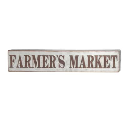Grey Iron Farmhouse Wall Decor Text 7 x 36 x 1