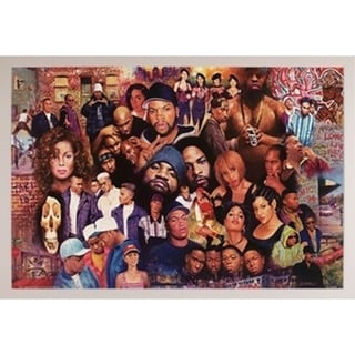 Legends of Rap & Hip Hop Poster With Choice of Frame (24x36) - Bed