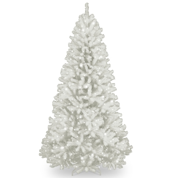 7.5 ft. North Valley White Spruce Tree with Clear Lights