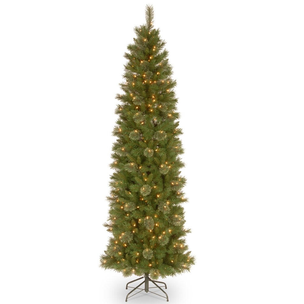 9ft slim christmas tree pre lit