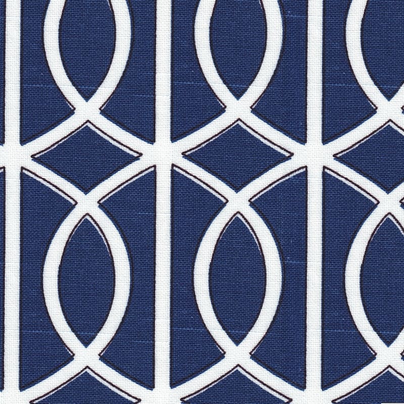 Porch & Den Cammy Blue Trellis Swoop Accent Chair