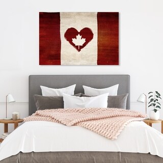 Oliver Gal 'my Canadian Love' Maps And Flags Wall Art Canvas Print 