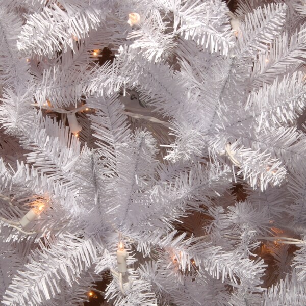 Kingswood White 4.5-foot Fir Pencil Tree with Clear Lights
