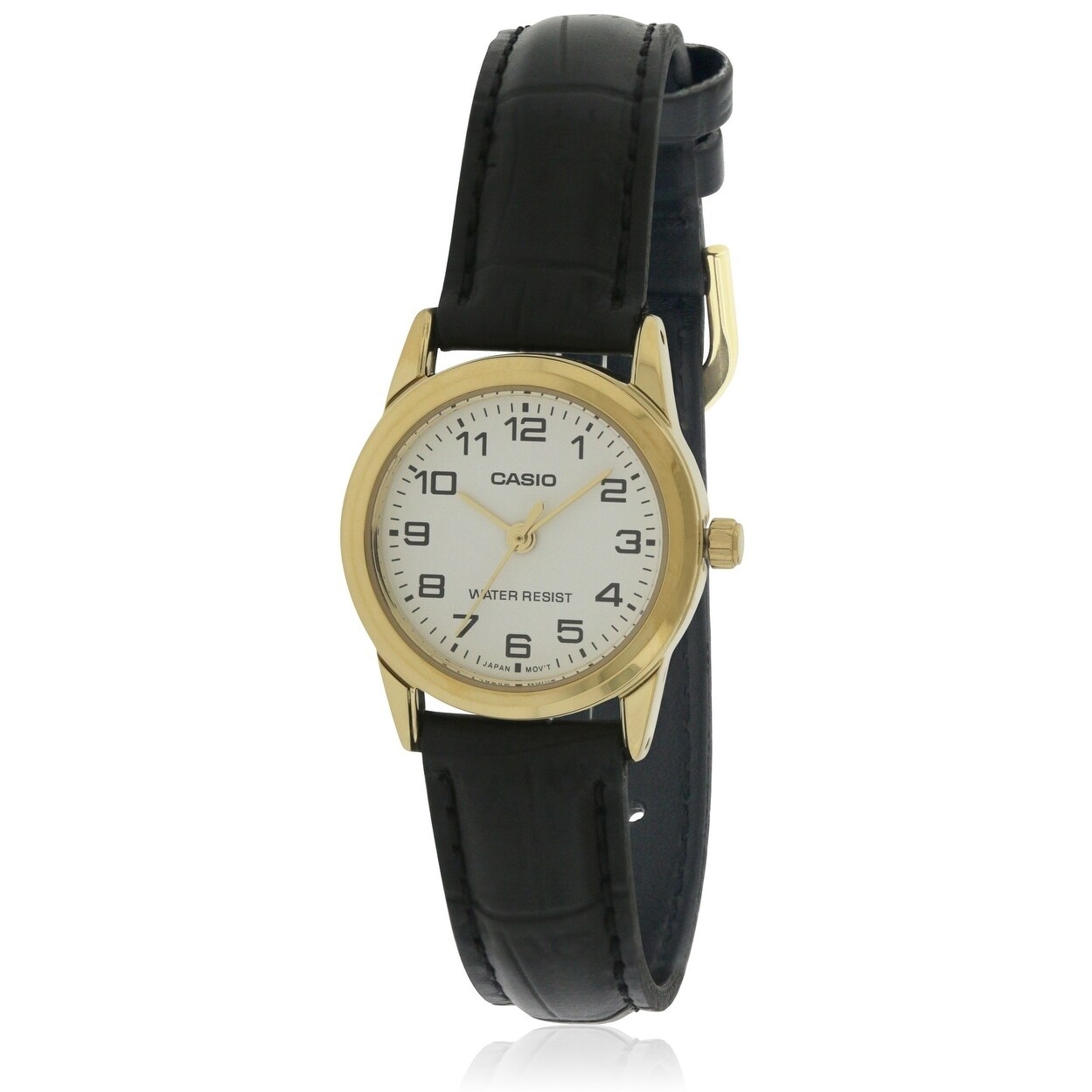 casio ladies watch leather strap