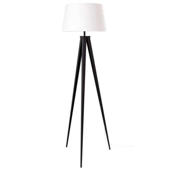 black metal tripod floor lamp