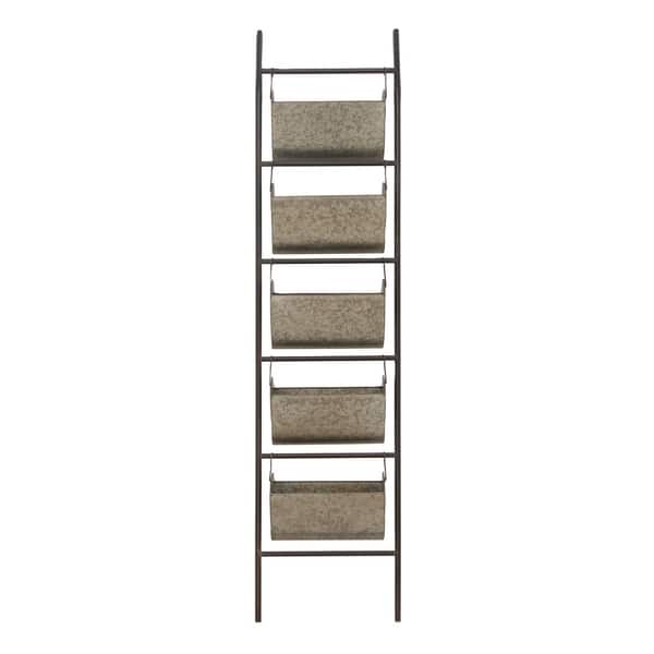Farmhouse 73 X 17 Inch 5 Tier Gray Leaning Planter By Studio 350 On Sale Overstock 17283773