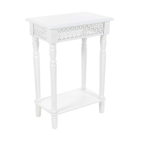 Shop Studio 350 Wood White Side Table 18 inches wide, 27 