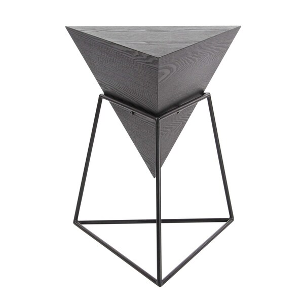 Studio 350 Wood Metal Triangle Table 20 Inches Wide 24 Studio 350 Wood Metal Triangle Table 20 Inches Wide 24 High