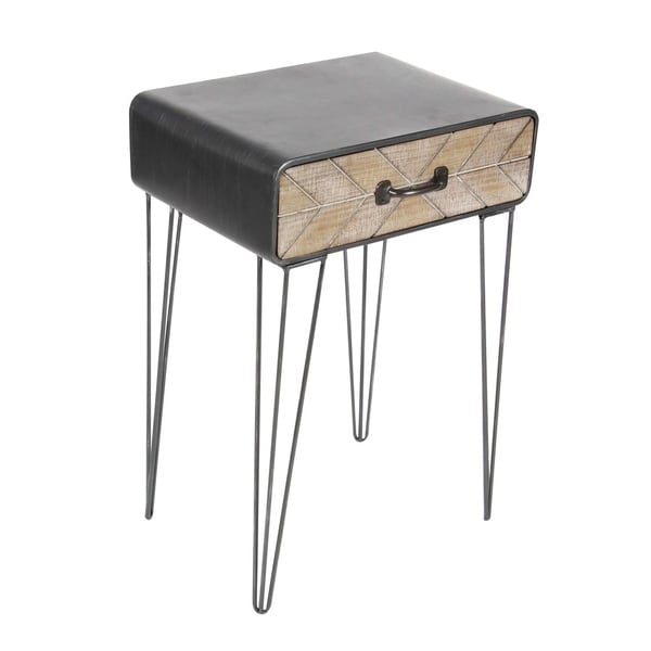 Shop Studio 350 Metal Wood End Table 17 inches wide, 26 ... (600 x 600 Pixel)