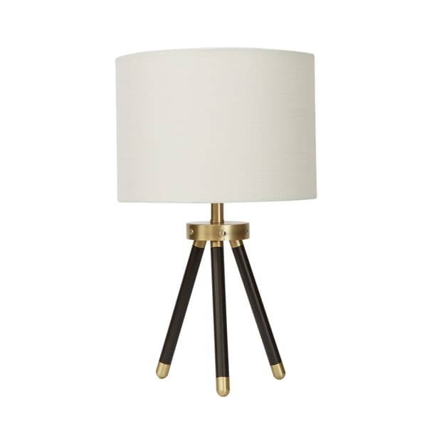 Caspian Tripod Table Lamp with Gold Accents