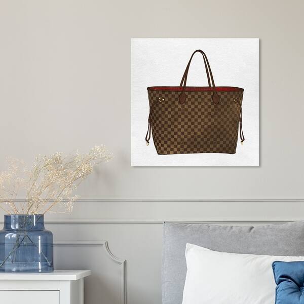 Shop Oliver Gal Royal Handbag Chocolate Fashion And Glam Wall Art Canvas Print Brown White Overstock 17284558