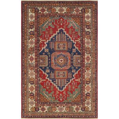 Noori Rug Super Kazak Mehrdel Red/Ivory Rug - 5'10" x 8'10"