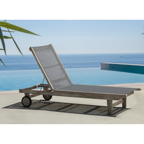 Surfside Driftwood Grey Teak Deck Lounge Chair by Havenside Home