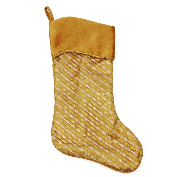 20 silver and gold glitter striped christmas stocking with shadow velveteen cuff - Striped Christmas Stockings 20 silver and gold glitter striped christmas stocking with shadow velveteen cuff - Striped Christmas Stockings