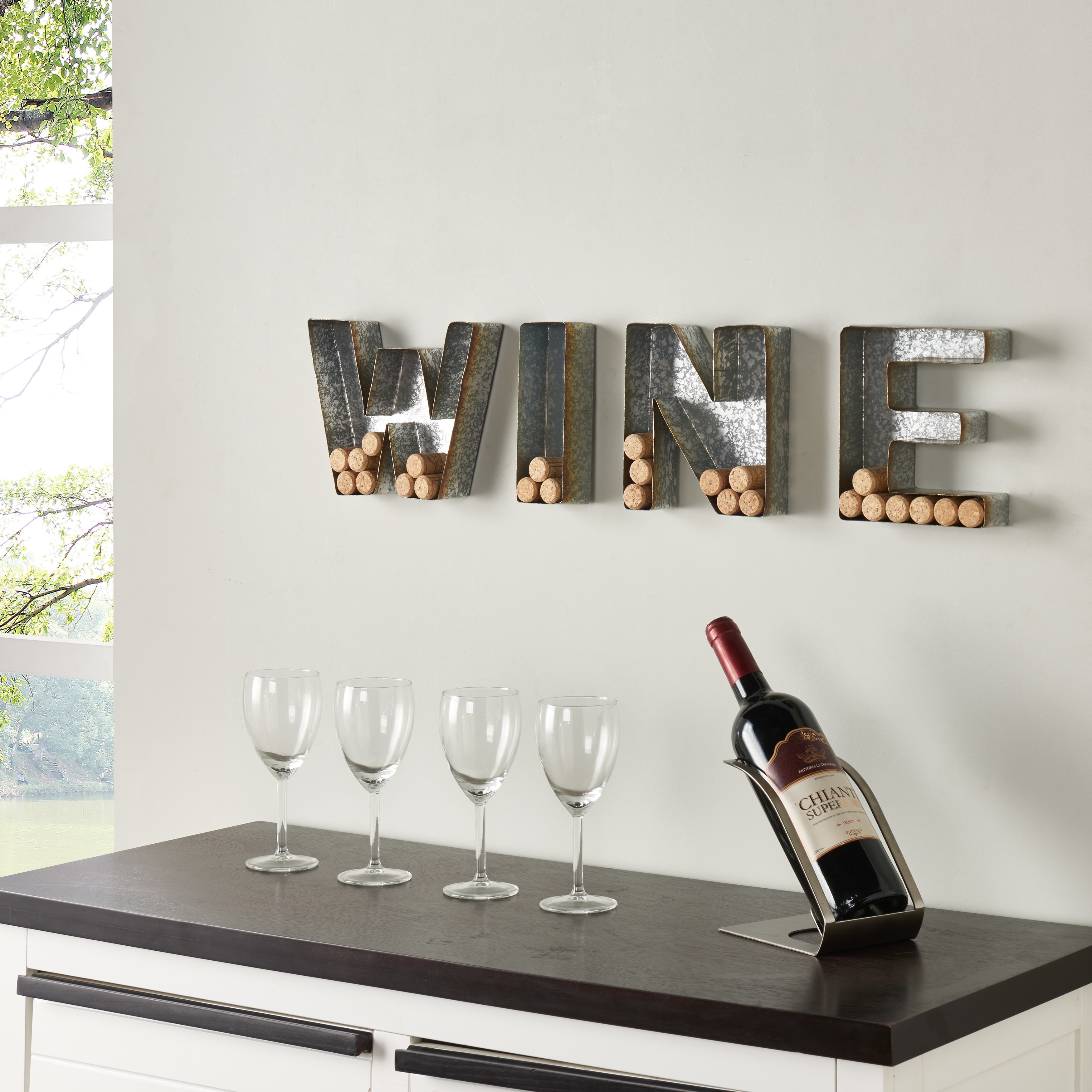 wine metal wall decor