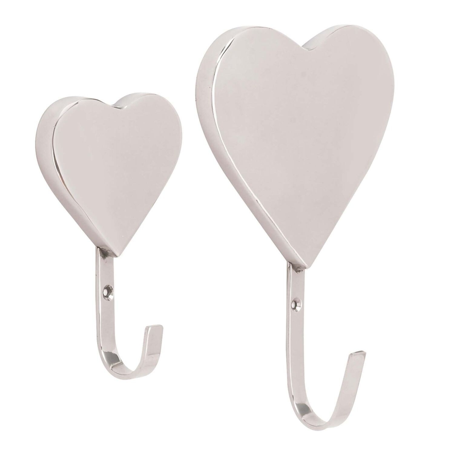 Studio 350 Stainless Steel Heart Wall Hook Set of 2, 6 Silver eBay