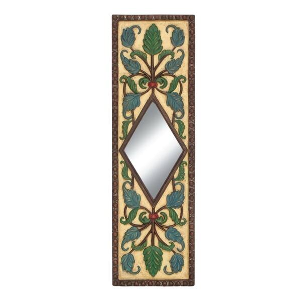 Studio 350 Pu Wall Mirror 14 inches wide, 45 inches high Brown